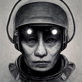 Portrait eines außerirdischen Kosmonauten