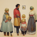 Bild einer schwedischen Familie