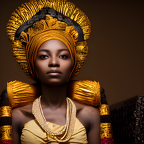 beautiful picture of an african black queen