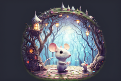 2023-07-09-07-53-51-2-A whimsical dreamy image of a cute Mouse surrounded by elements inspired by fairy tales such as magical creatures an-1018967981-scale11.00-dpm 2 a