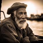 Ein alter Fischer